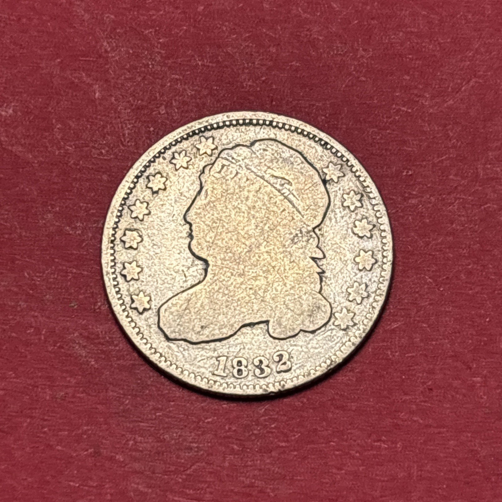 (1) Beautiful Antique 1832 Capped Bust Dime CHOICE G-GOOD NICE DETAIL