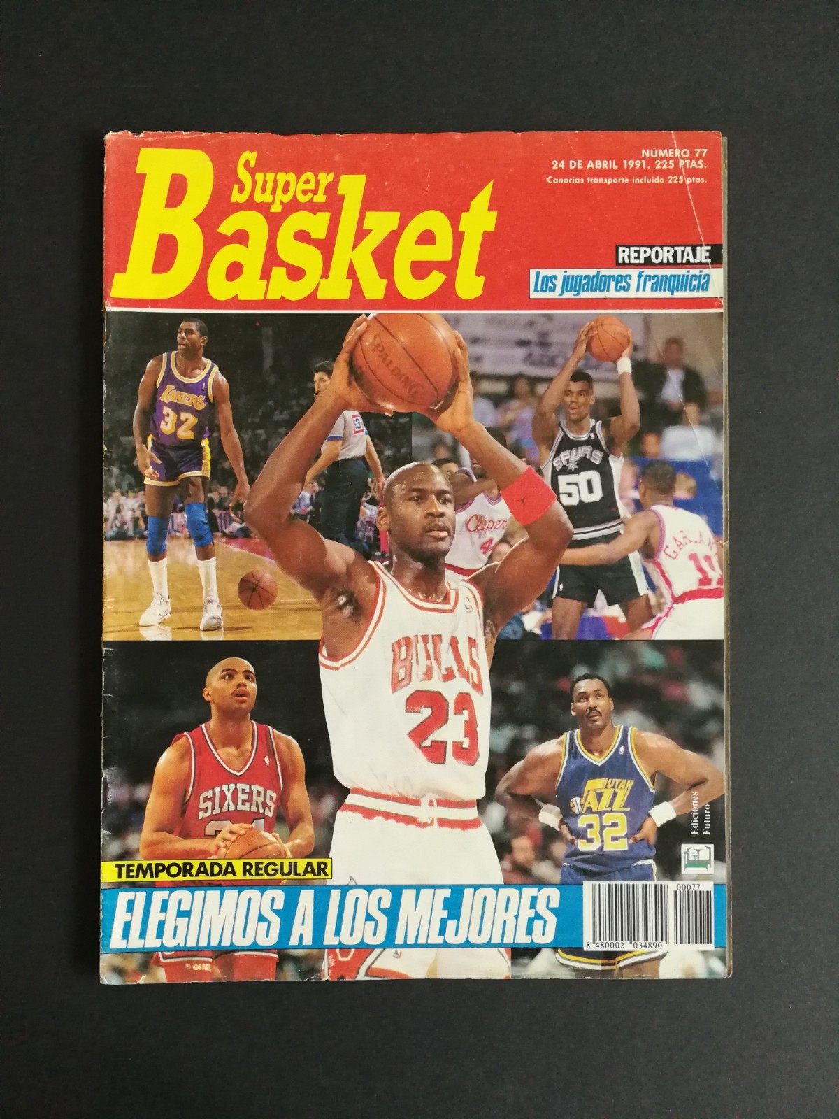 Revista Super Basket Spain Espana #77 1991 Michael Jordan Espanol Spanish RARE
