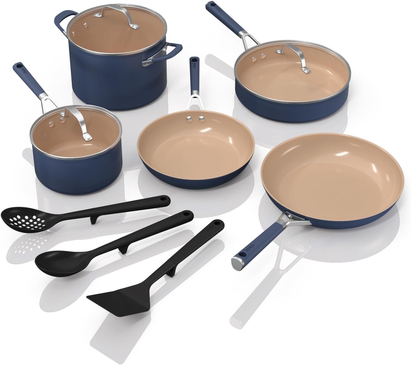 Ninja Ceramic Cookware Set, Extended Life 11-Piece Kitchen Cookware CW49011 Ninja Ceramic Cookware Set, Extended Life 11-Piece Kitchen Cookware CW49011