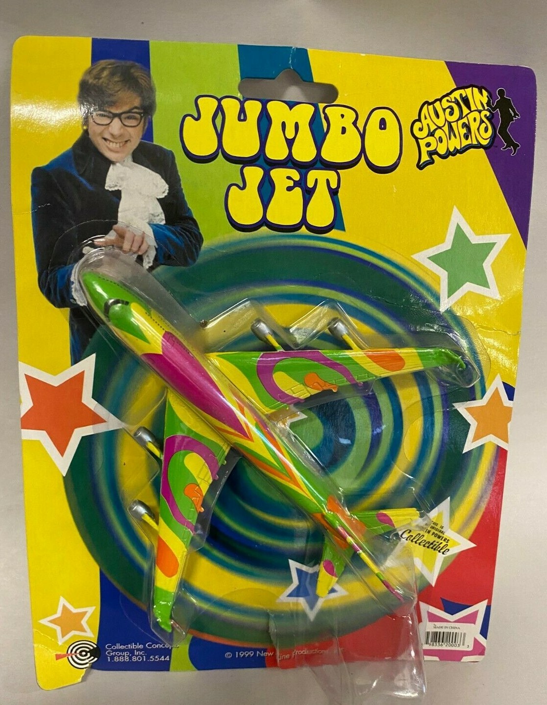 Austin Powers 747 Jumbo Jet, 1999 Original Collectible, Die Cast New In Package Austin Powers 747 Jumbo Jet, 1999 Original Collectible, Die Cast New In Package