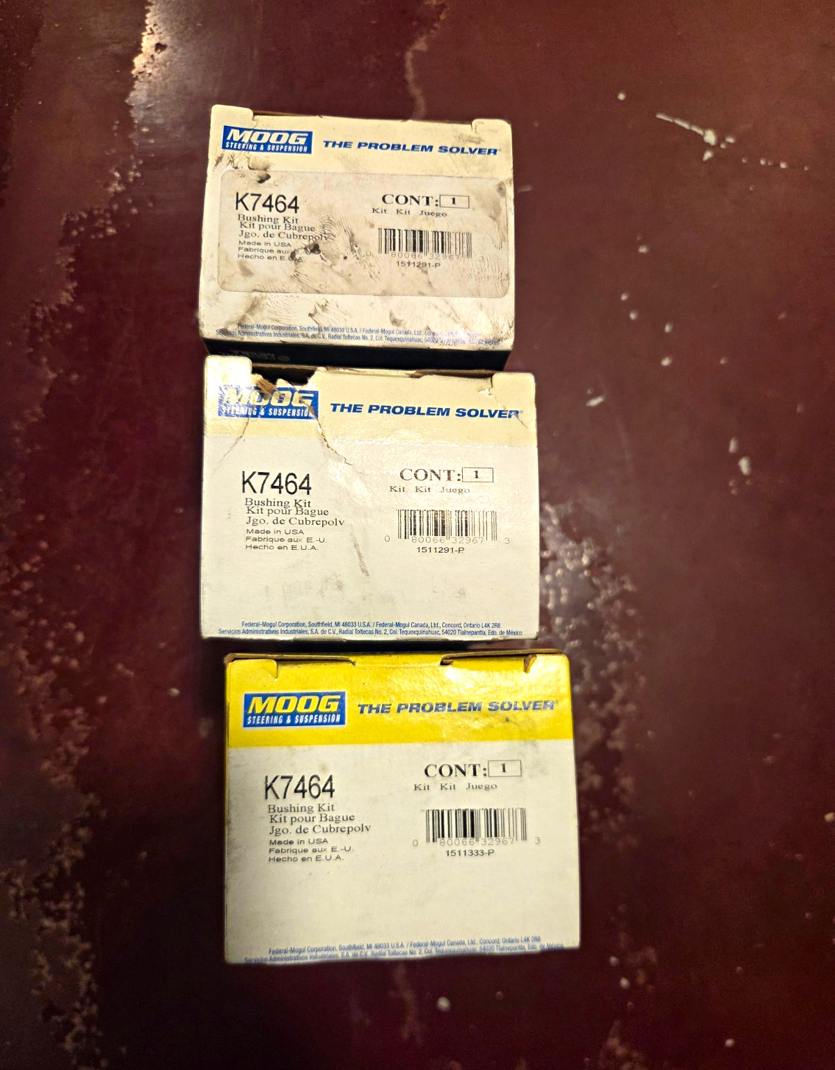 MOOG K7464 is a front suspension stabilizer/sway bar bushing Lot Of 3 Sets MOOG K7464 is a front suspension stabilizer/sway bar bushing Lot Of 3 Sets