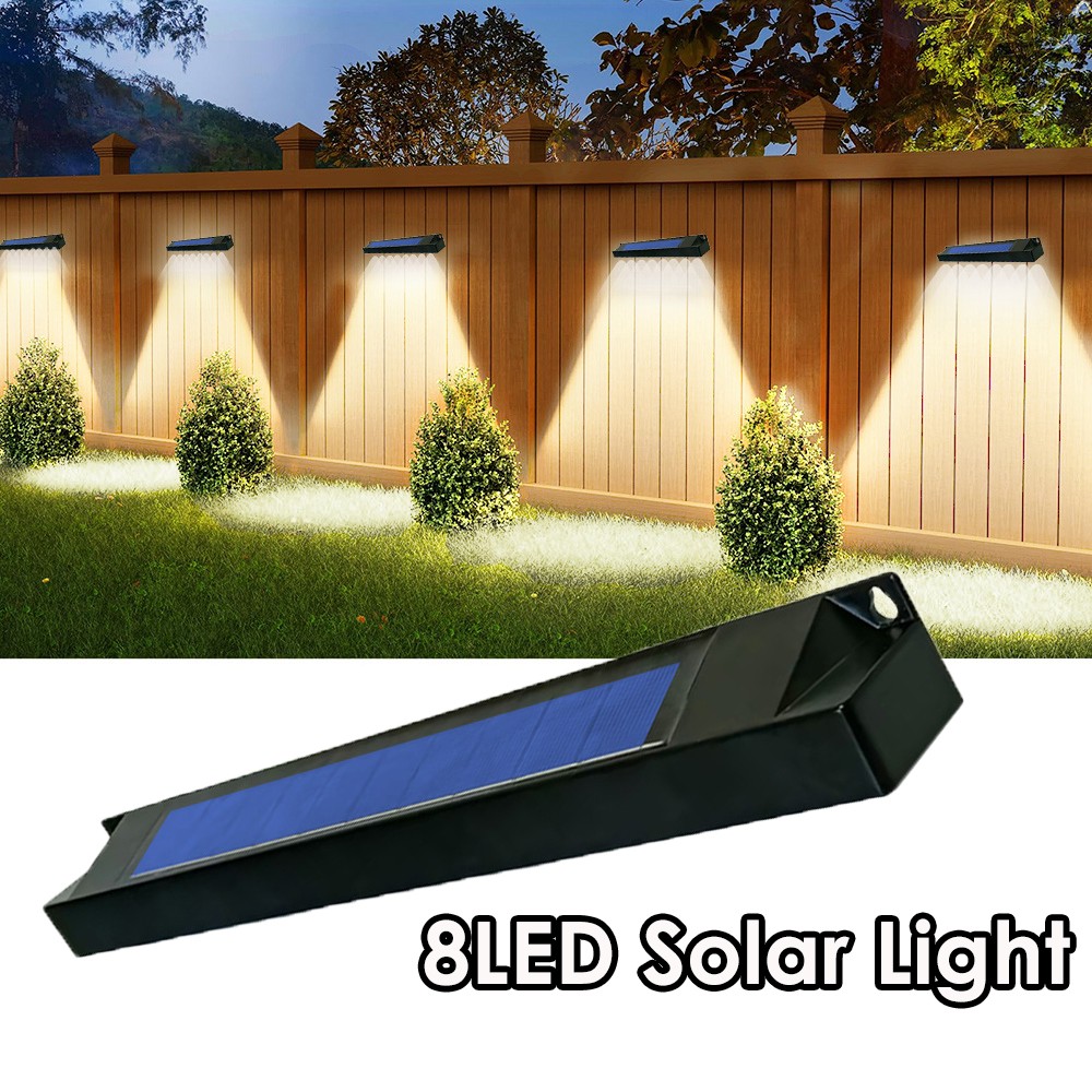 1-10X Solar Wall Lights Outdoor Sconce Waterproof 8 LED Porch Lamp Dusk To Dawn