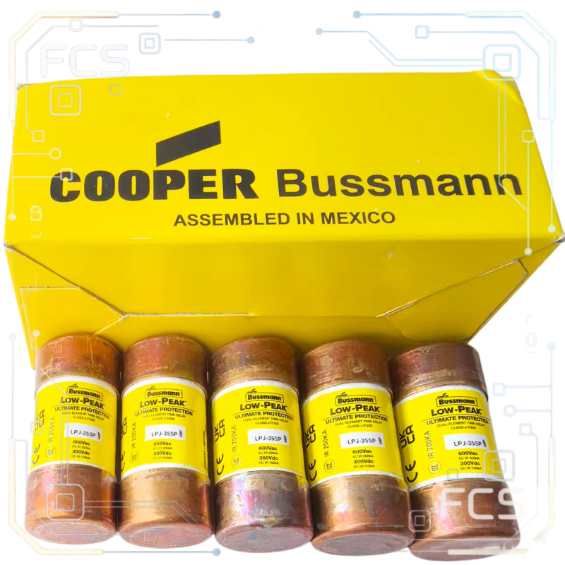 10PCS BUSSMANN LPJ-35SP LPJ35SP 35A 600Vac Dual Elements Time delay Fuses