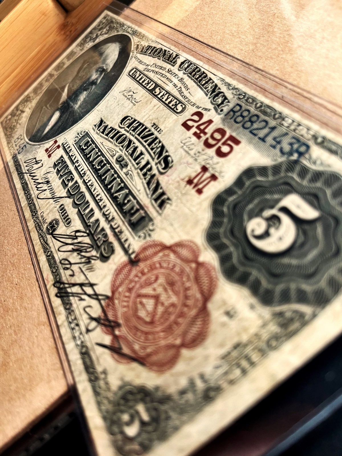 1882 $5 The Citizens National Bank of CINCINNATI, OH \ 1882 $5 The Citizens National Bank of CINCINNATI, OH \