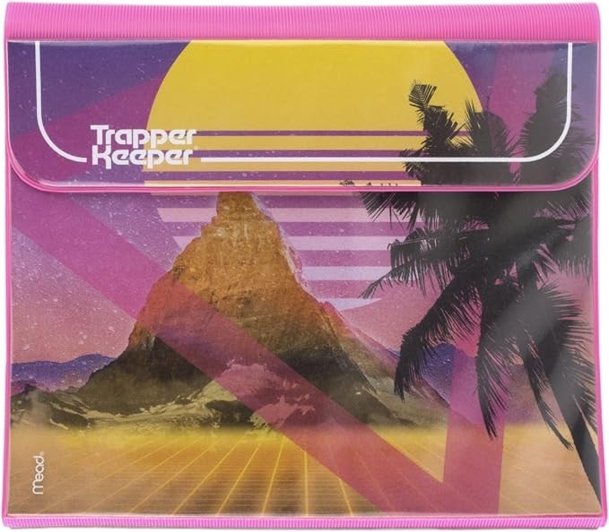 Mead Original Trapper Keeper Binder Retro Portfolio Vintage Style SUNSET Pink Mead Original Trapper Keeper Binder Retro Portfolio Vintage Style SUNSET Pink