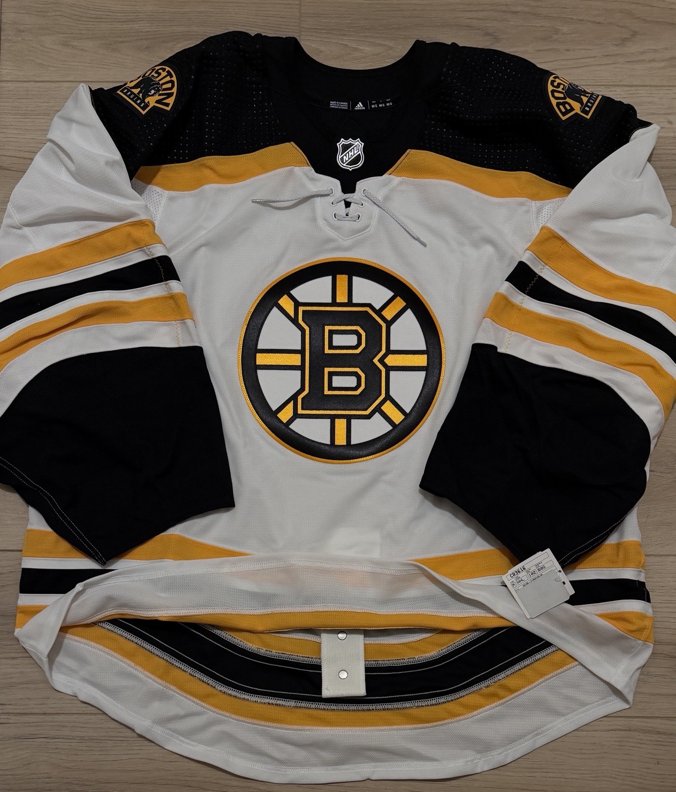 NEW Adidas MiC Boston Bruins Team Issue GOALIE Road Authentic Pro Jersey 60G