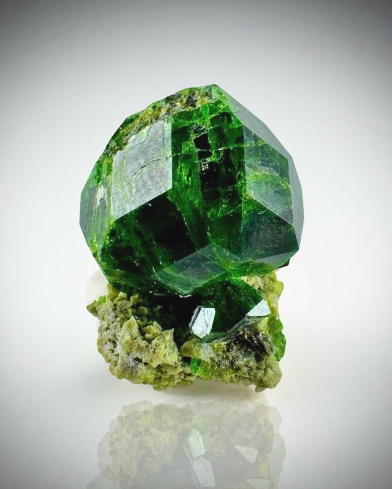 Natural Demantoid Garnet Crystal On Matrix From Middle East