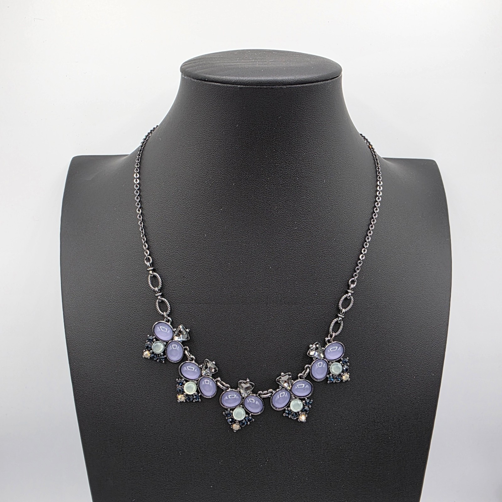 The Limited Womens Silver Tone Chain With Purple Stone Beads Pendant Fashion 19