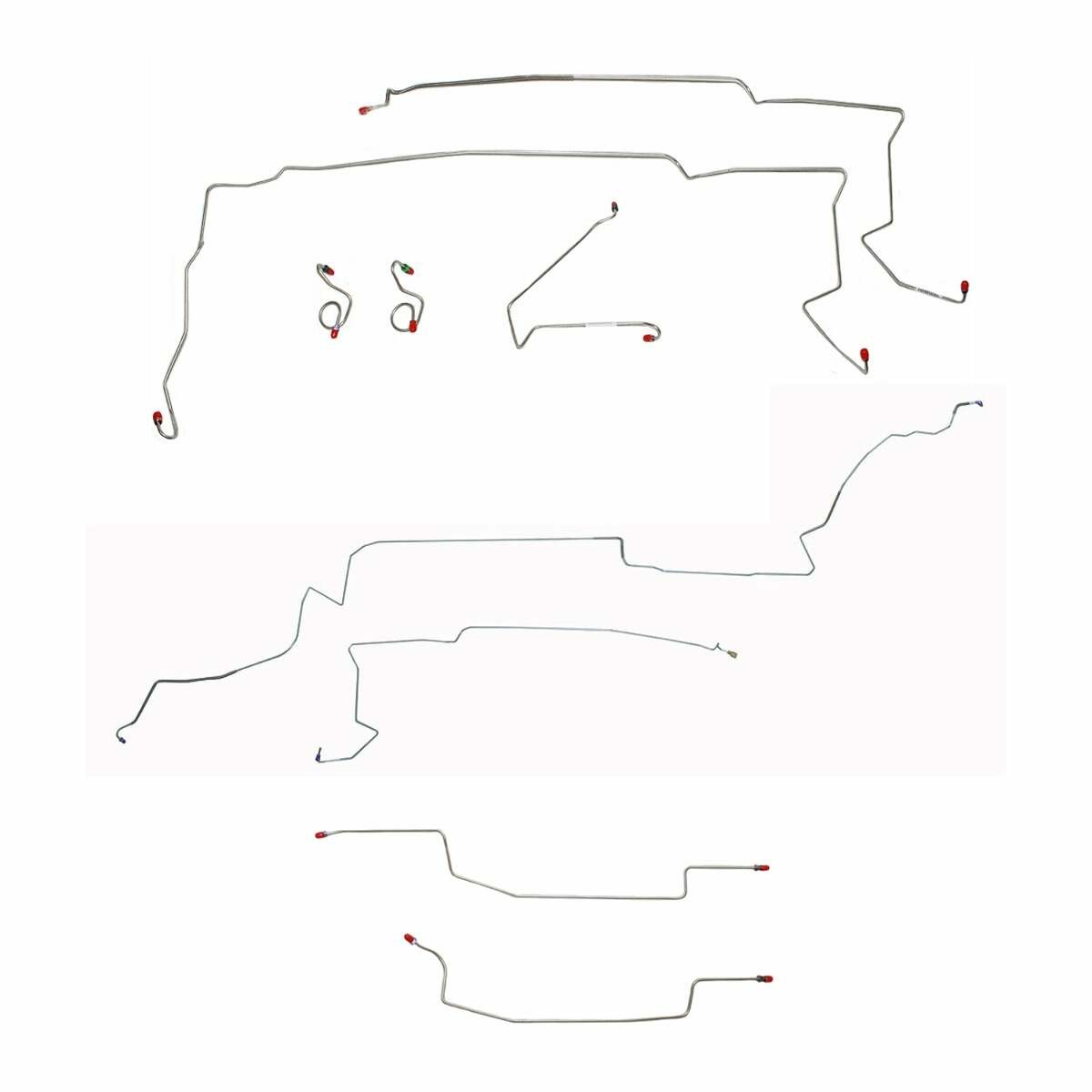 87-93 Ford Mustang Brake Line Kit V8 Stainless Steel-CBK0081SS