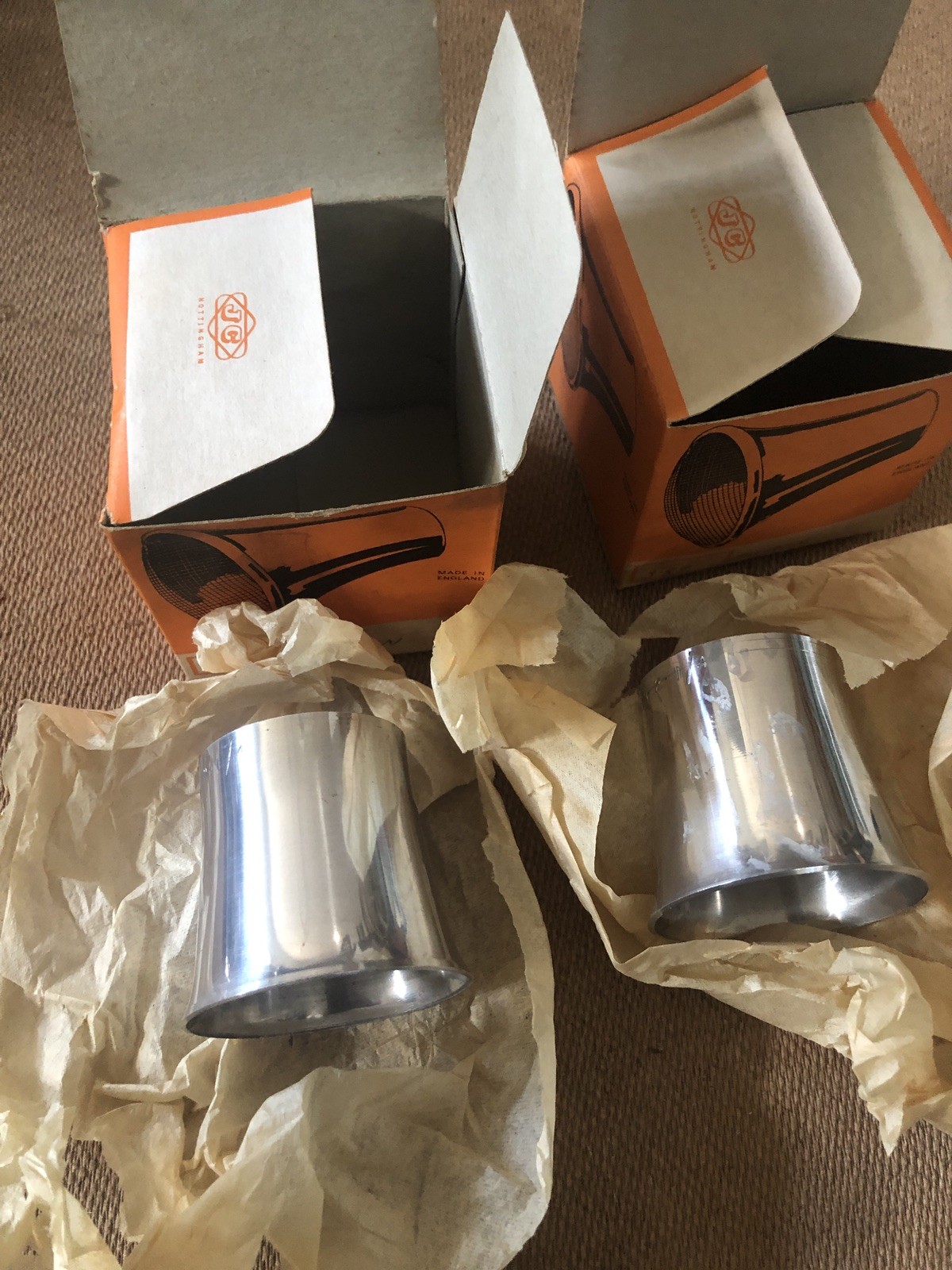 Vintage Amal 389 Carburetor Velocity Stack Pair Triumph Norton BSA Aluminum