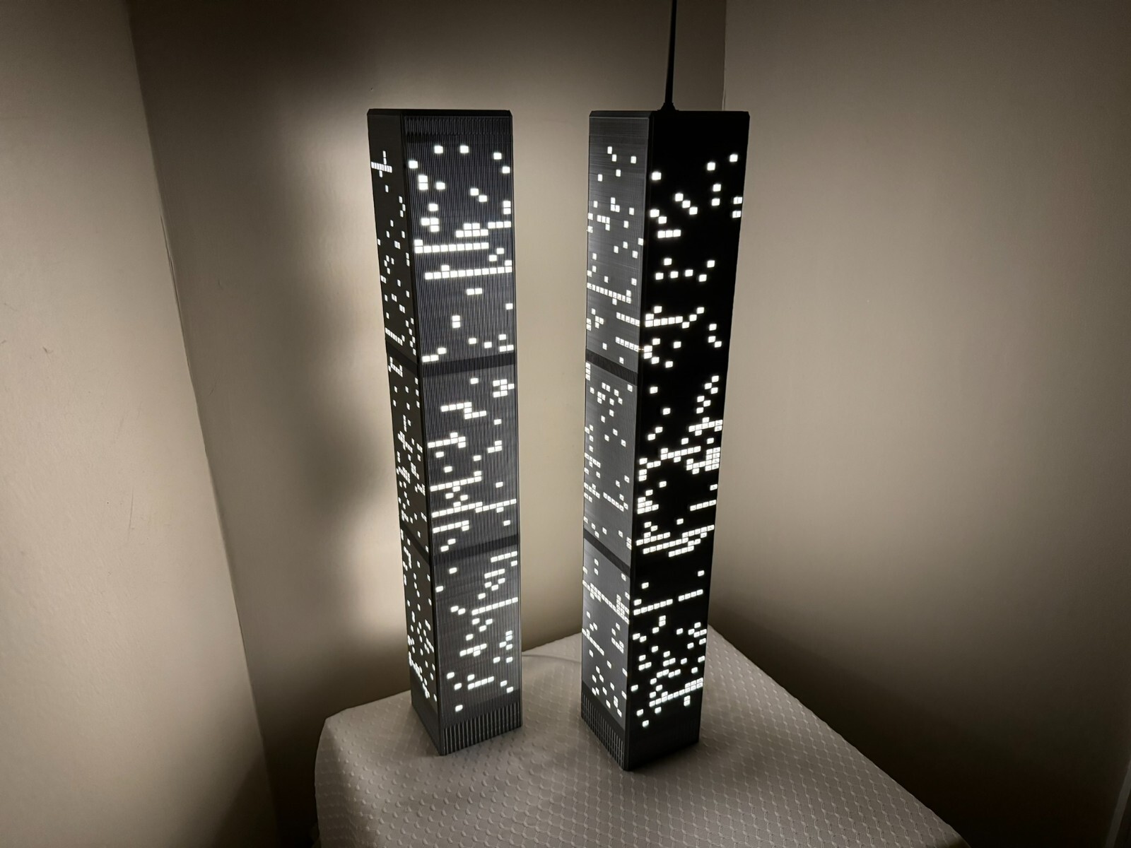 Twin Towers Light Up Model- 3D Printed Twin Towers Light Up Model- 3D Printed