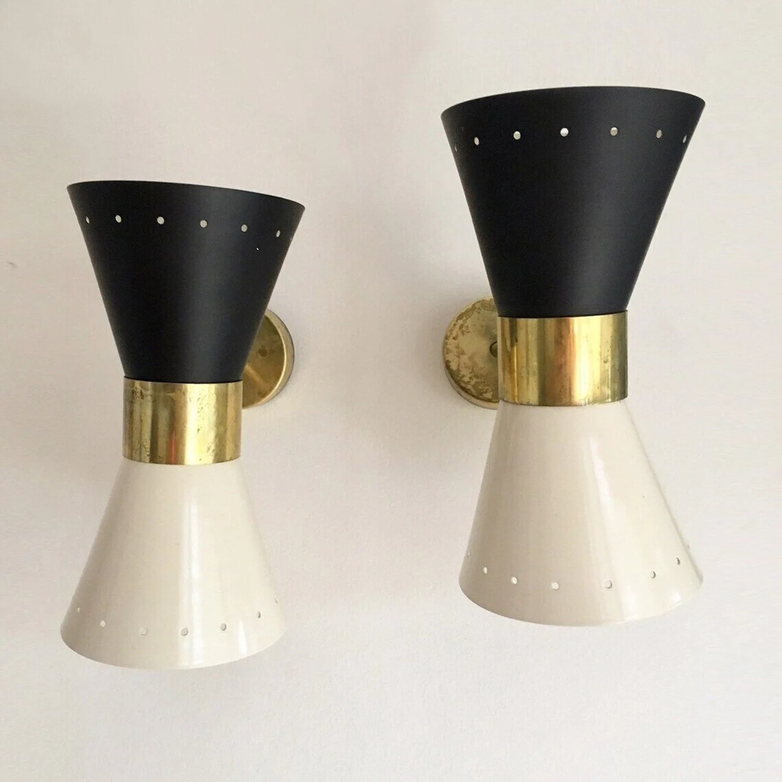 Handmade Italian Stilnovo Brass Wall Sconce Diablo Vanity Lamp Halloween Gift