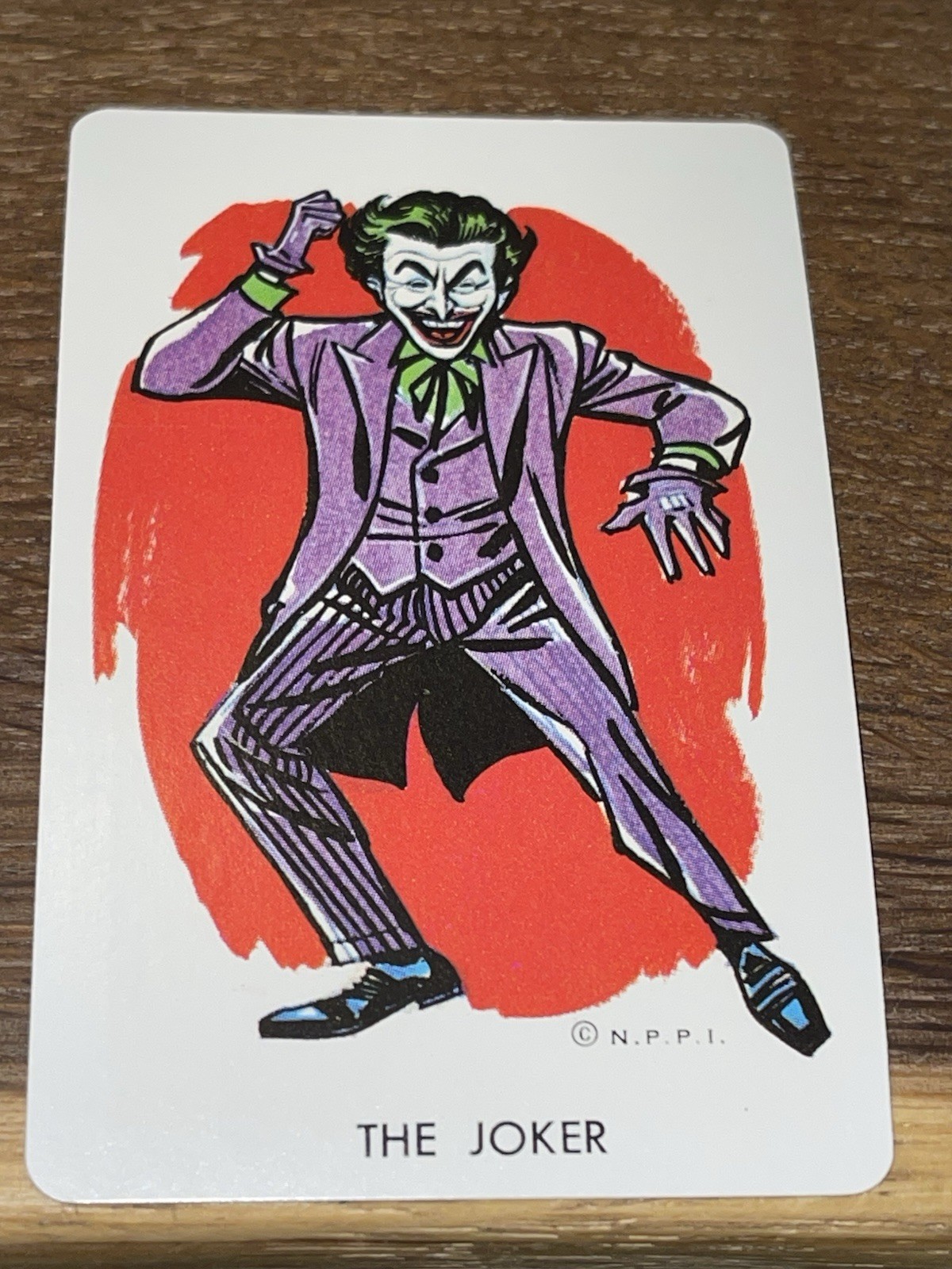1966 N.P.P.I. WHITMAN BATMAN CARD GAME BATMAN ROOKIE YEAR THE JOKER CARD RARE