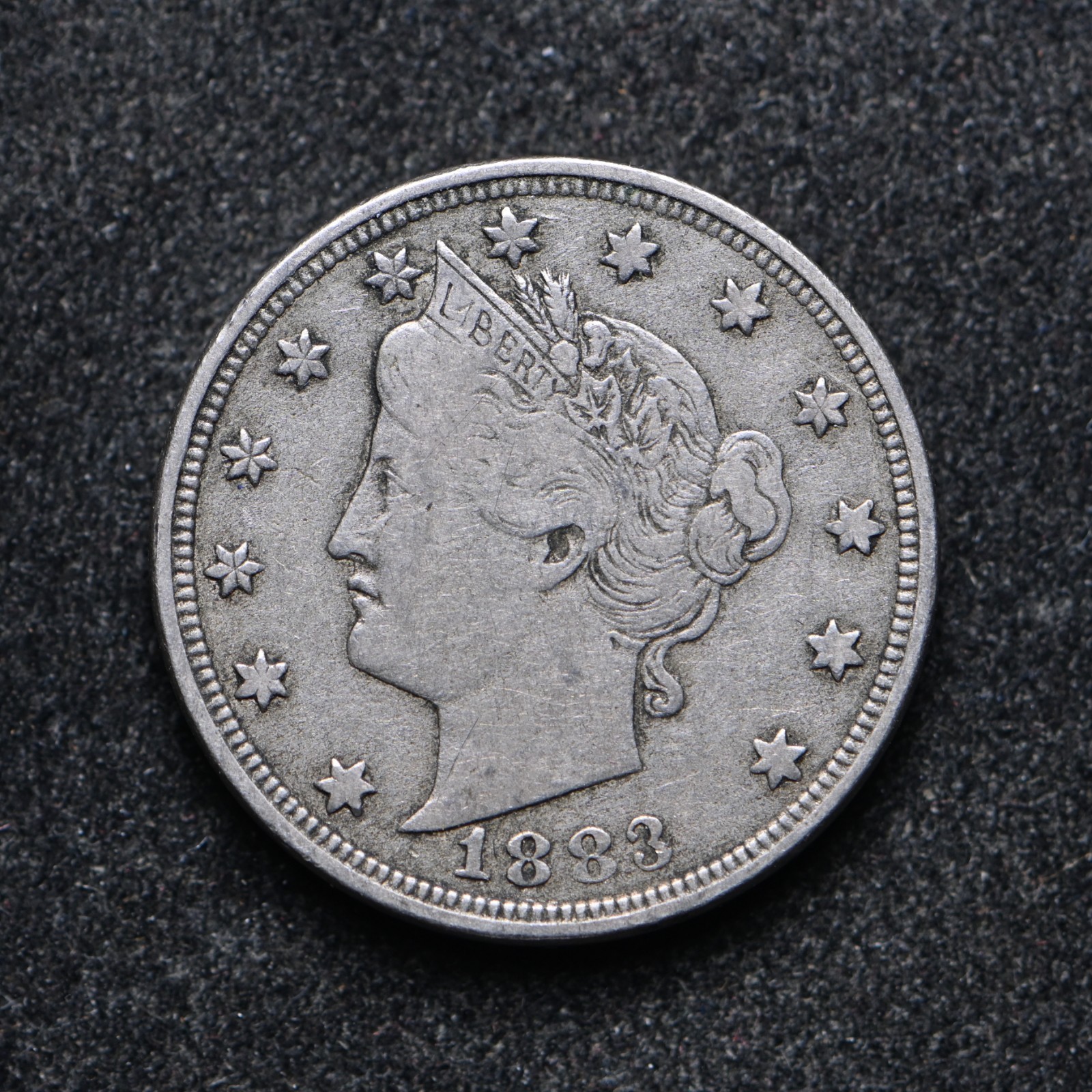 1883 No Cents Liberty V Nickel VF (bb19619)