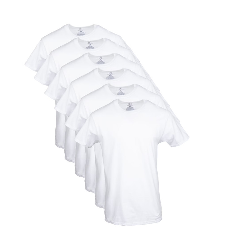 George Men\'s ultra soft Crew Neck T-shirts , 6-Pack Size FROM S To 3XL George Men\'s ultra soft Crew Neck T-shirts , 6-Pack Size FROM S To 3XL