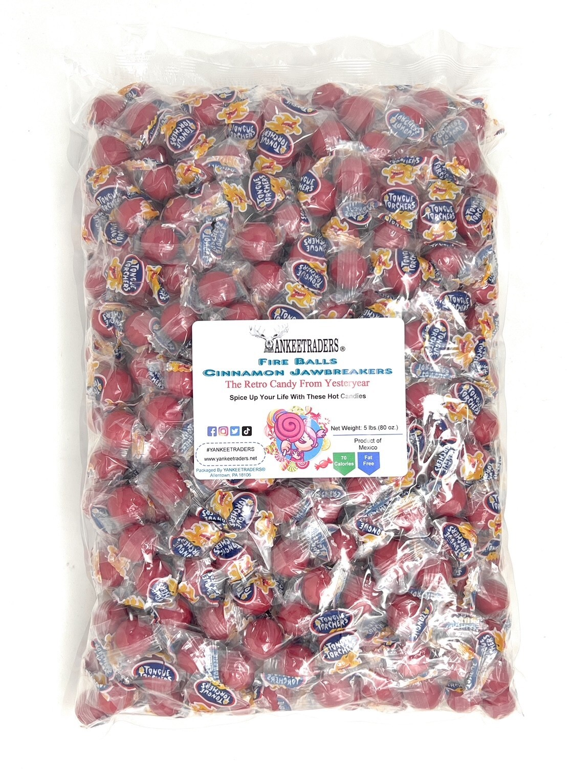 Fire Balls Cinnamon Jawbreaker Hard Candy, 5 Pounds ~ Fire Balls Cinnamon Jawbreaker Hard Candy, 5 Pounds ~