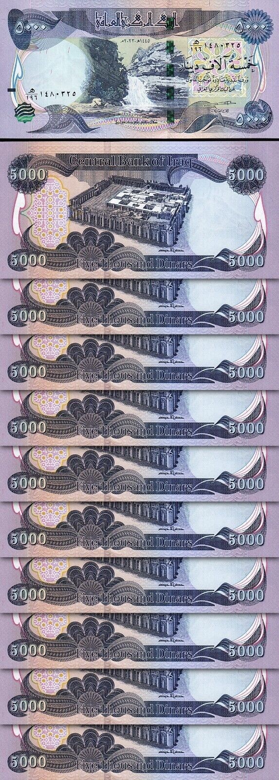 100,000 IRAQ DINAR - 20x 5,000 NEW IQD Banknotes - Authentic 2023 IRAQI Money 100,000 IRAQ DINAR - 20x 5,000 NEW IQD Banknotes - Authentic 2023 IRAQI Money