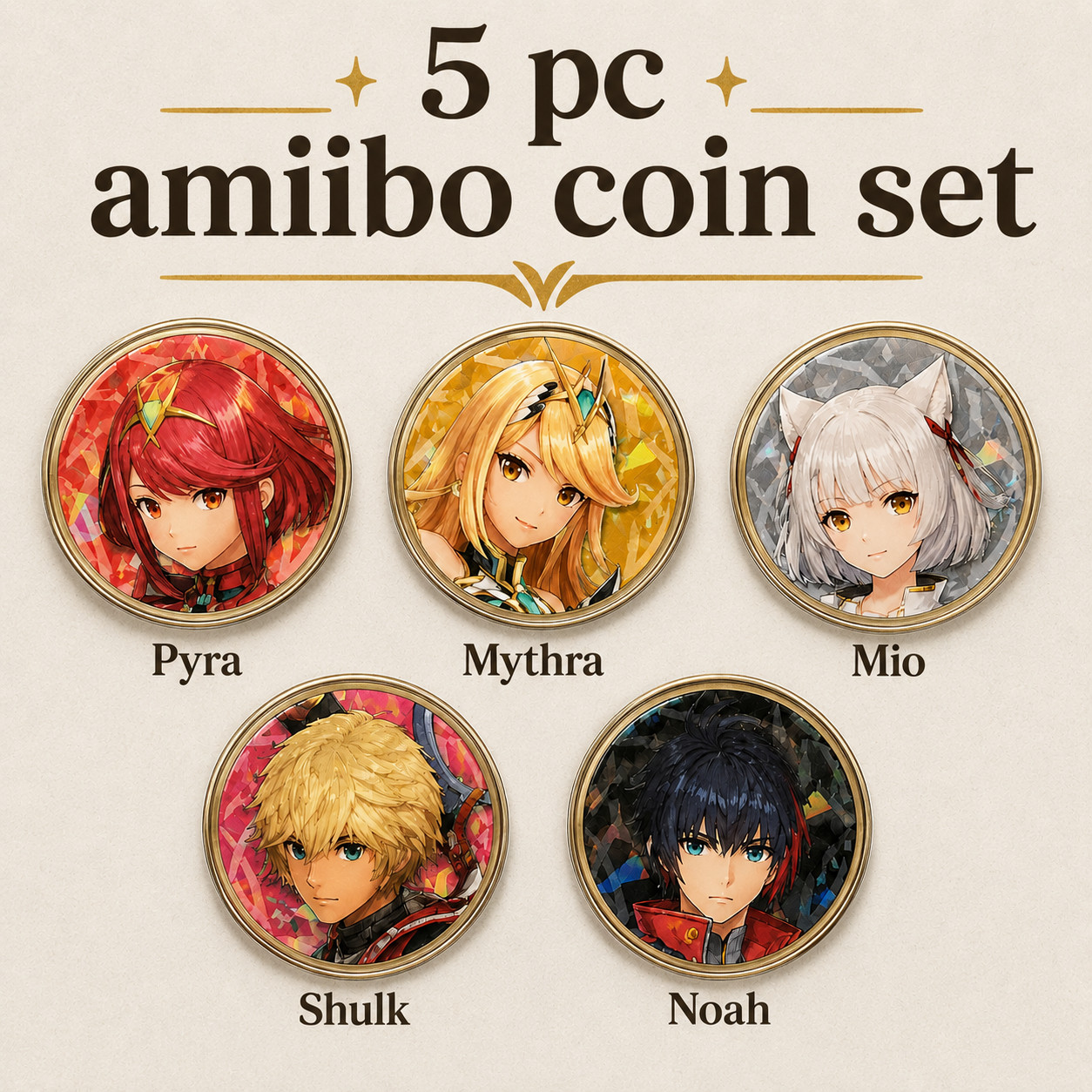 ALL 5PCS Amiibo Xenoblade 3 Chronicles PVC NFC Game Card Fast Shipping