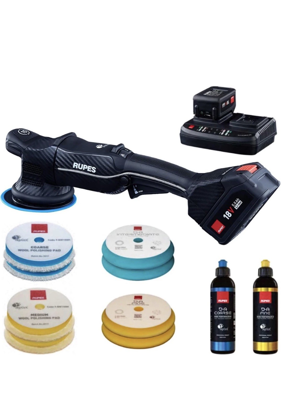 RUPES HLR15 BigFoot iBrid Random Orbital Polisher Basic Kit