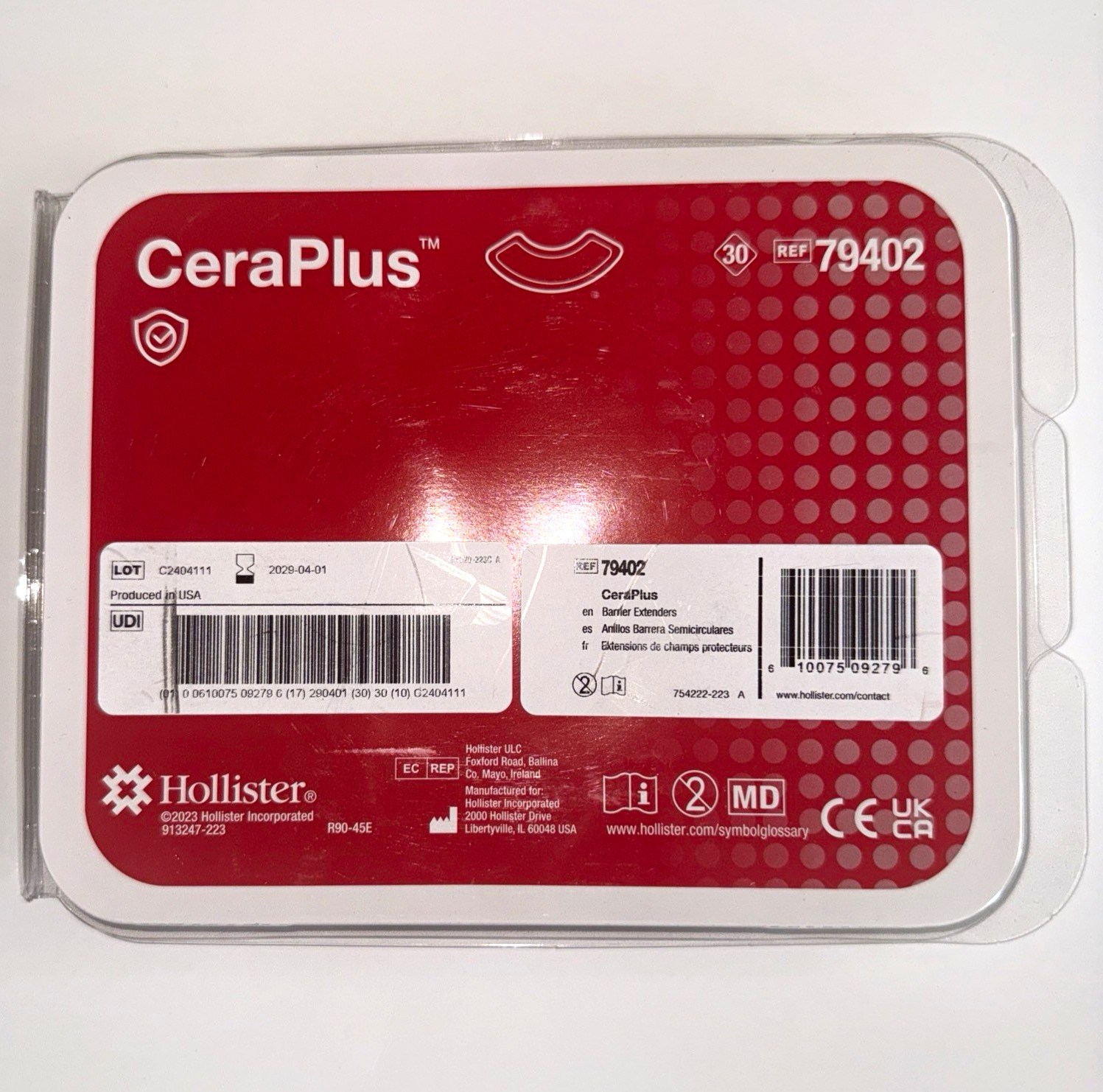 Hollister CeraPlus Ostomy Skin Barrier/Wafer Barrier Extenders Ref 79402 Hollister CeraPlus Ostomy Skin Barrier/Wafer Barrier Extenders Ref 79402