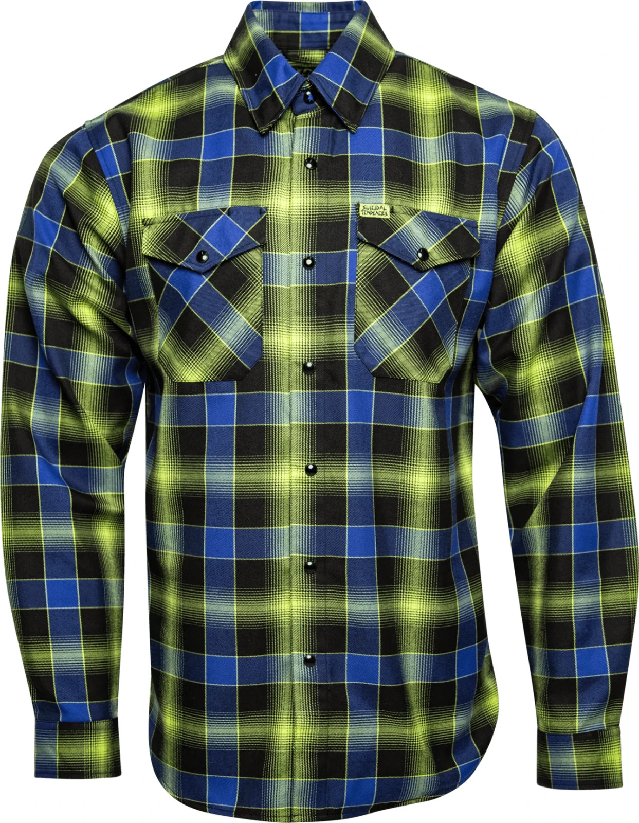 DIXXON Suicidal Tendencies Adrenaline Addict Flannel Men\'s Band Shirt