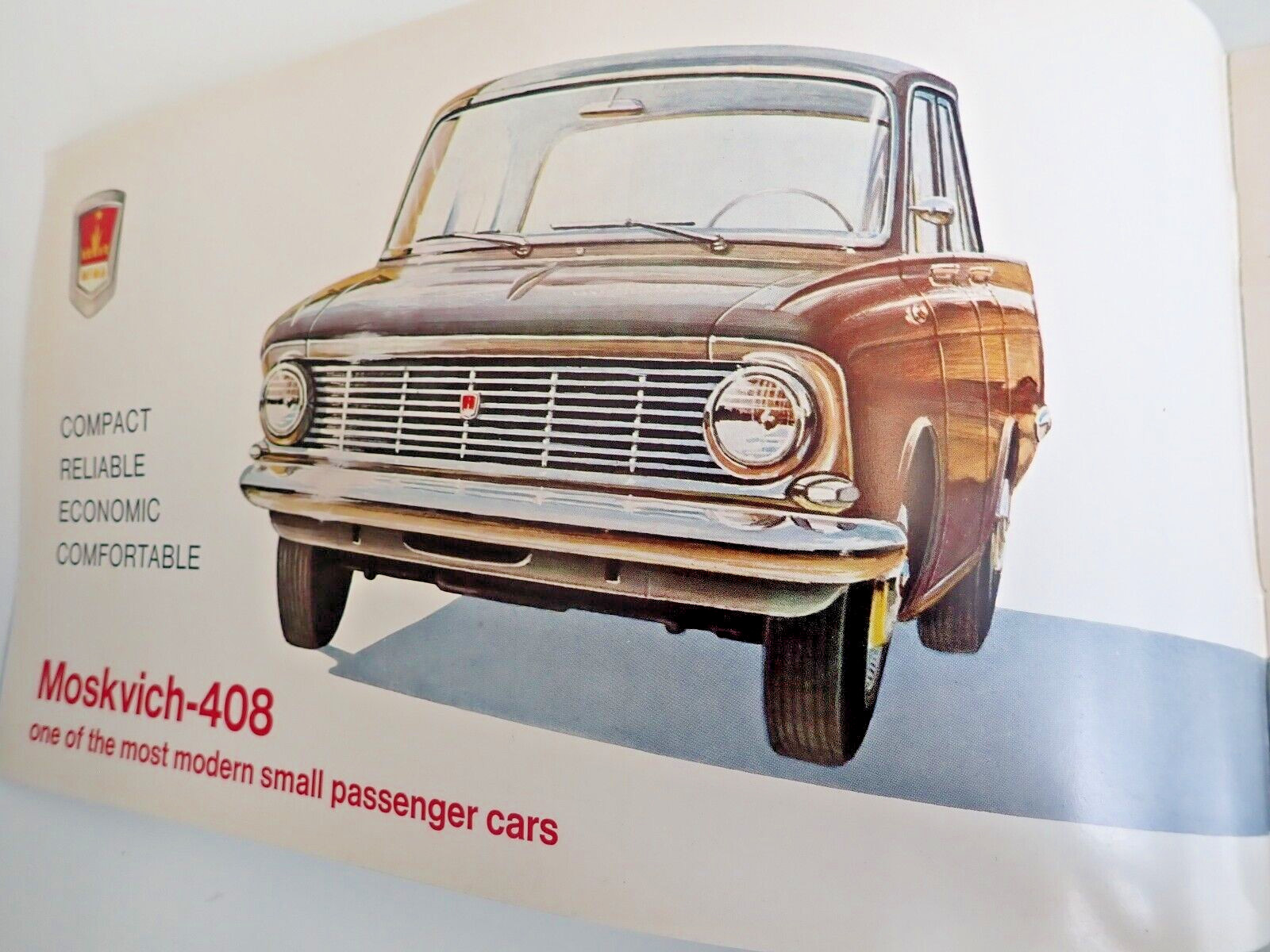 Beautiful Original 1966 ? Moskvich 408 426 433 Sales Brochure Very Cool 