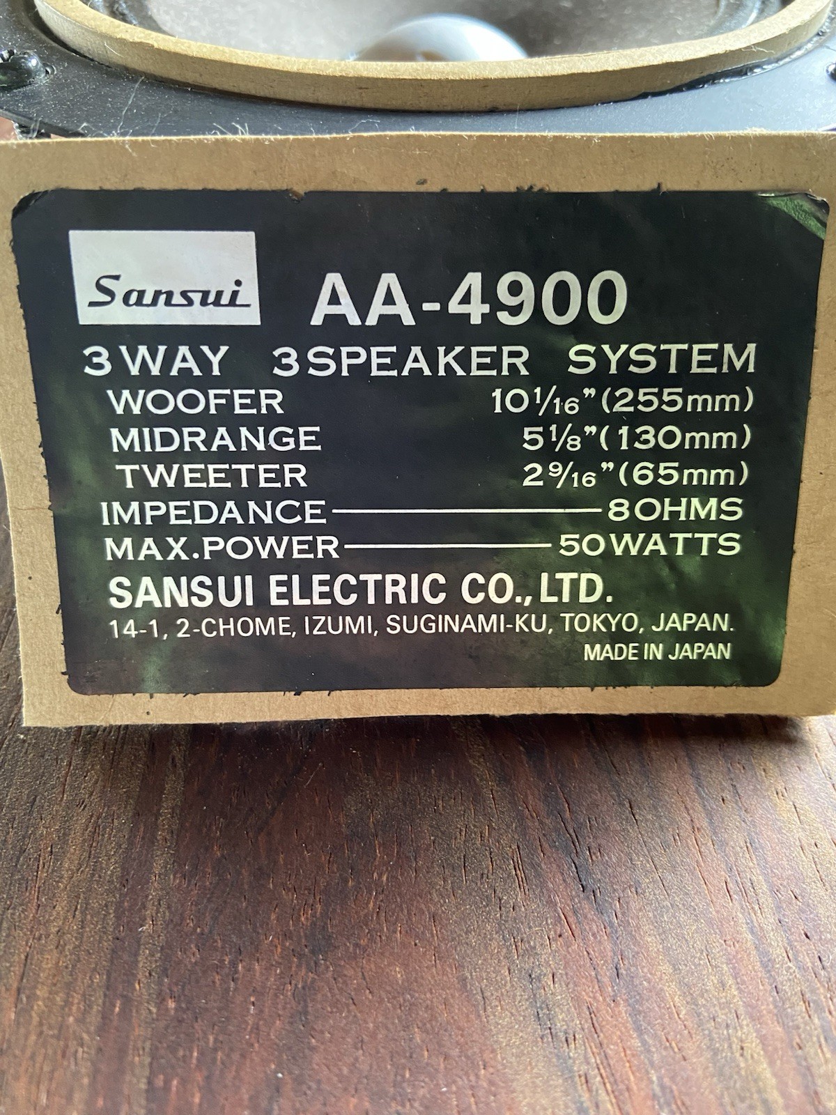 Vintage Sandi S- 135 Working Midrange, 8 Ohms