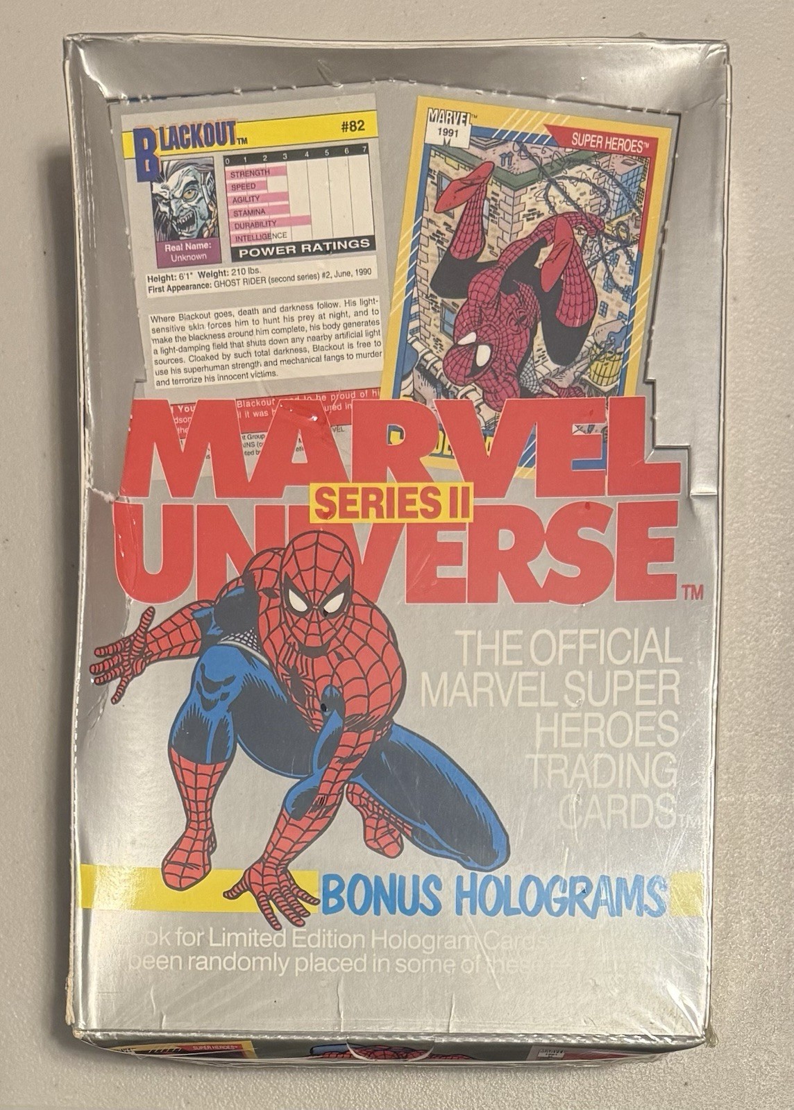 1991 Impel Marvel Universe Series 2 Sealed Box - Spider-Man Wolverine Holograms