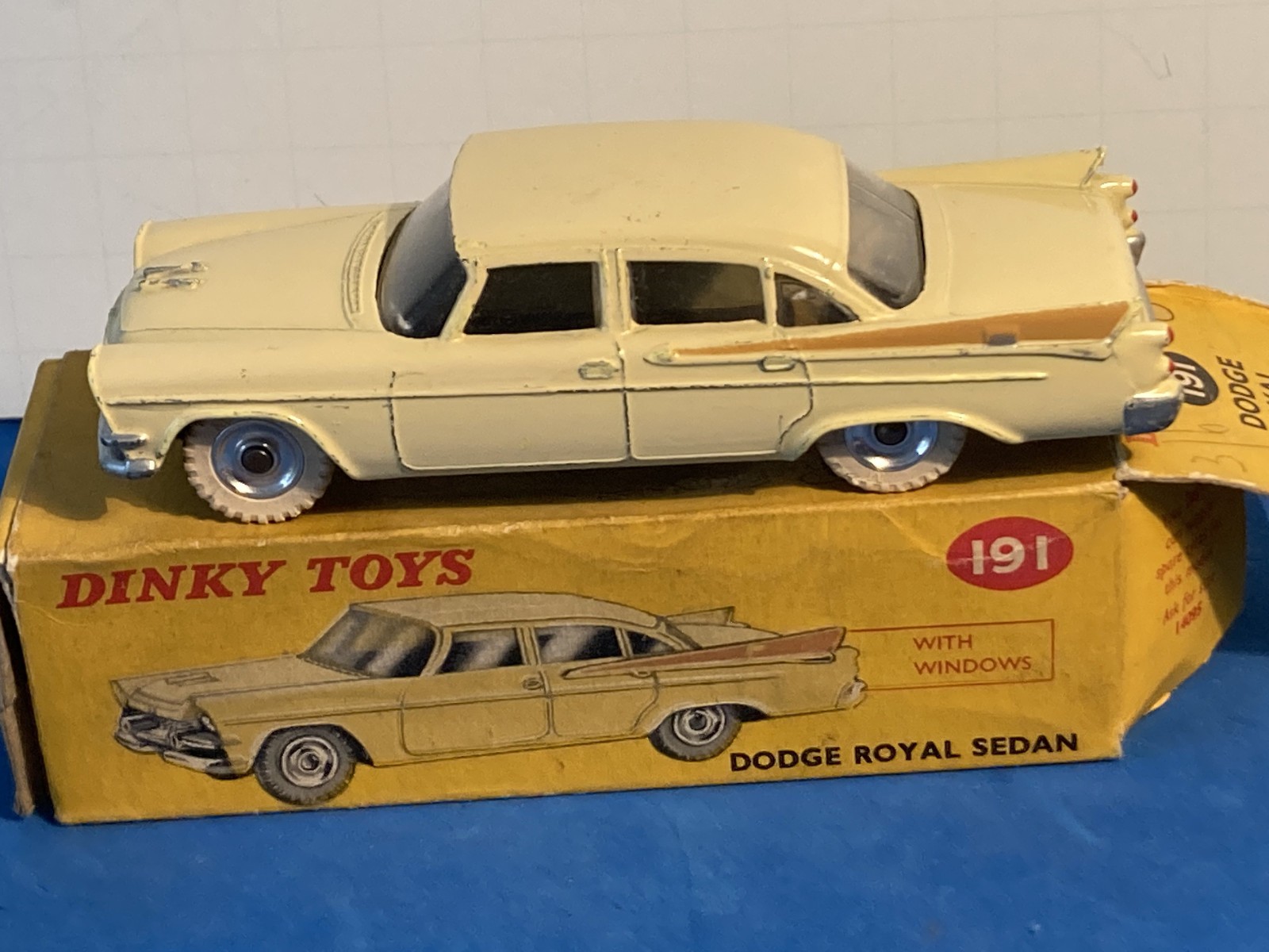 VTG 1960s Dinky Toys 191 Dodge Royal Sedan - Meccano England with Original Box
