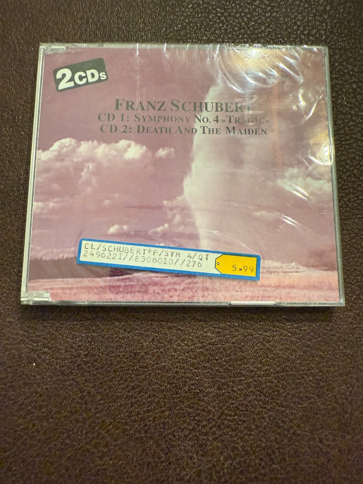 Franz Schubert 2 CD Set Symphony No 4 Tragic Death and the Maiden