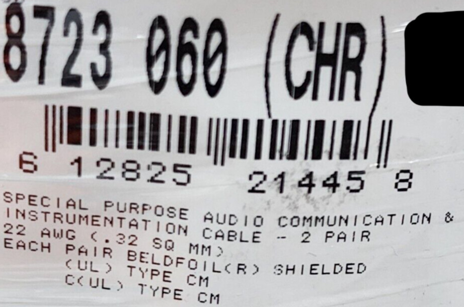 Belden 8723 22/2P Individually Shielded Twisted Pairs Audio/Control Cable /50ft