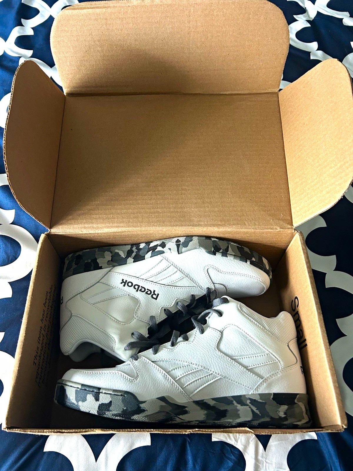 Reebok Royal BB4500H2 XE Mid Top Basketball Sneaker White/Gray Camo FX3476 Reebok Royal BB4500H2 XE Mid Top Basketball Sneaker White/Gray Camo FX3476