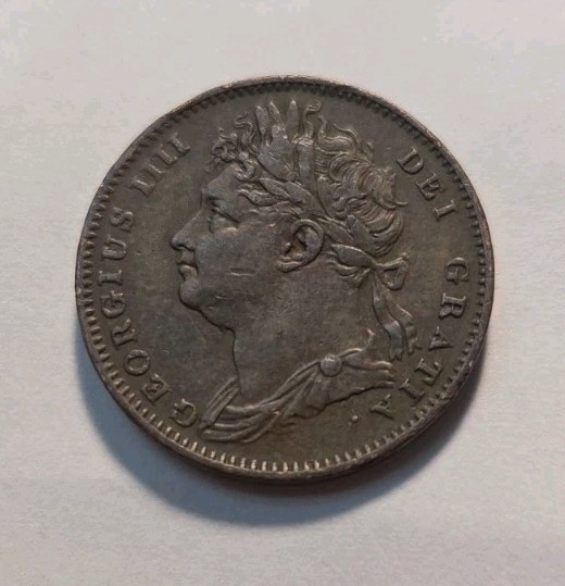 1826 Great Britain Farthing George IIII World Coin