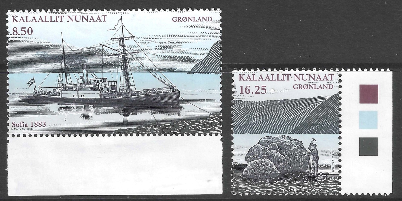 Greenland # 527-528 MNH PO Fresh Flawless Cmplt Set (\'27 SCV $6.25)