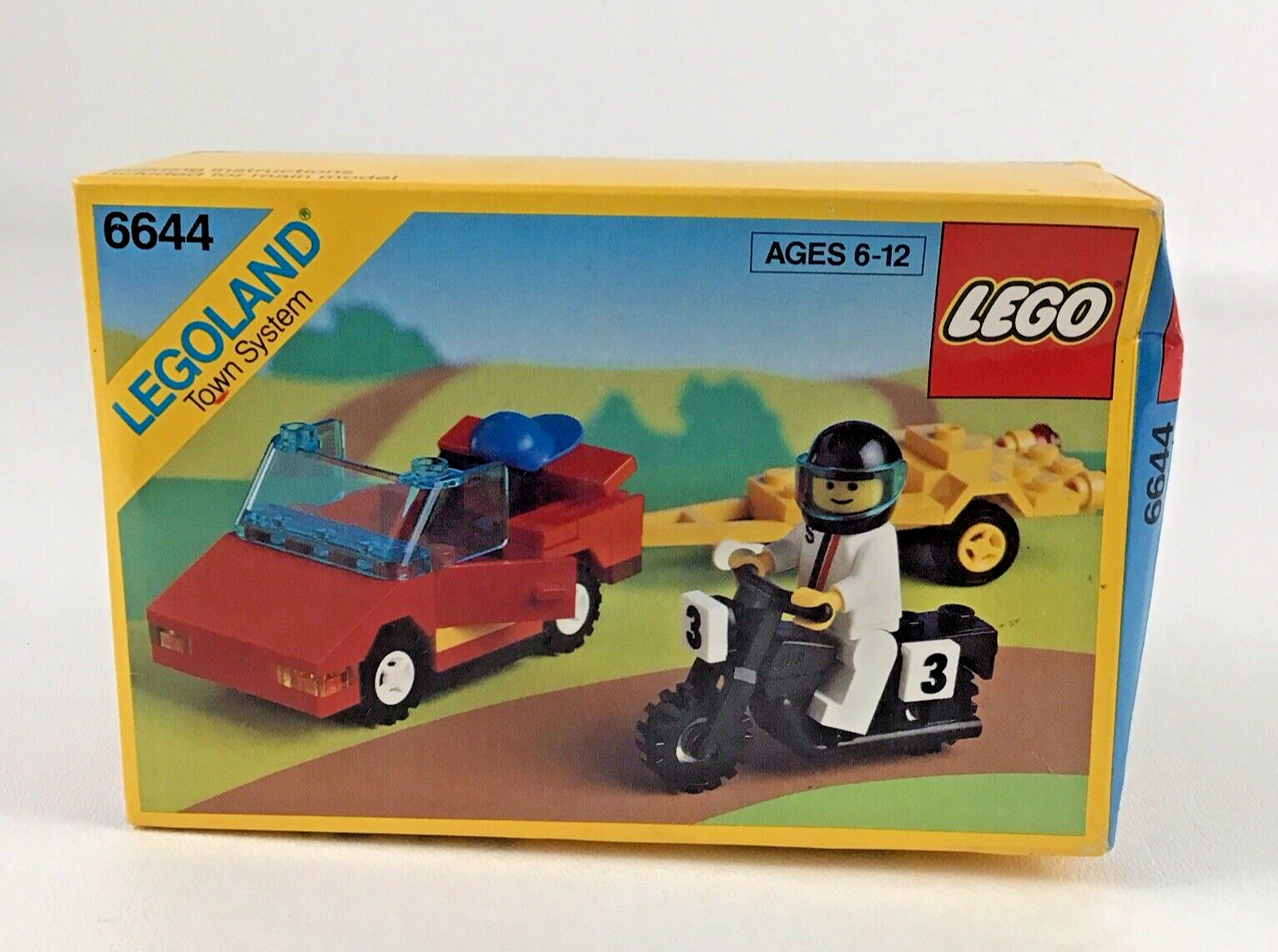 Lego 6644 Legoland Town System ROAD REBEL 59 Interlocking Pieces 1990 New Sealed