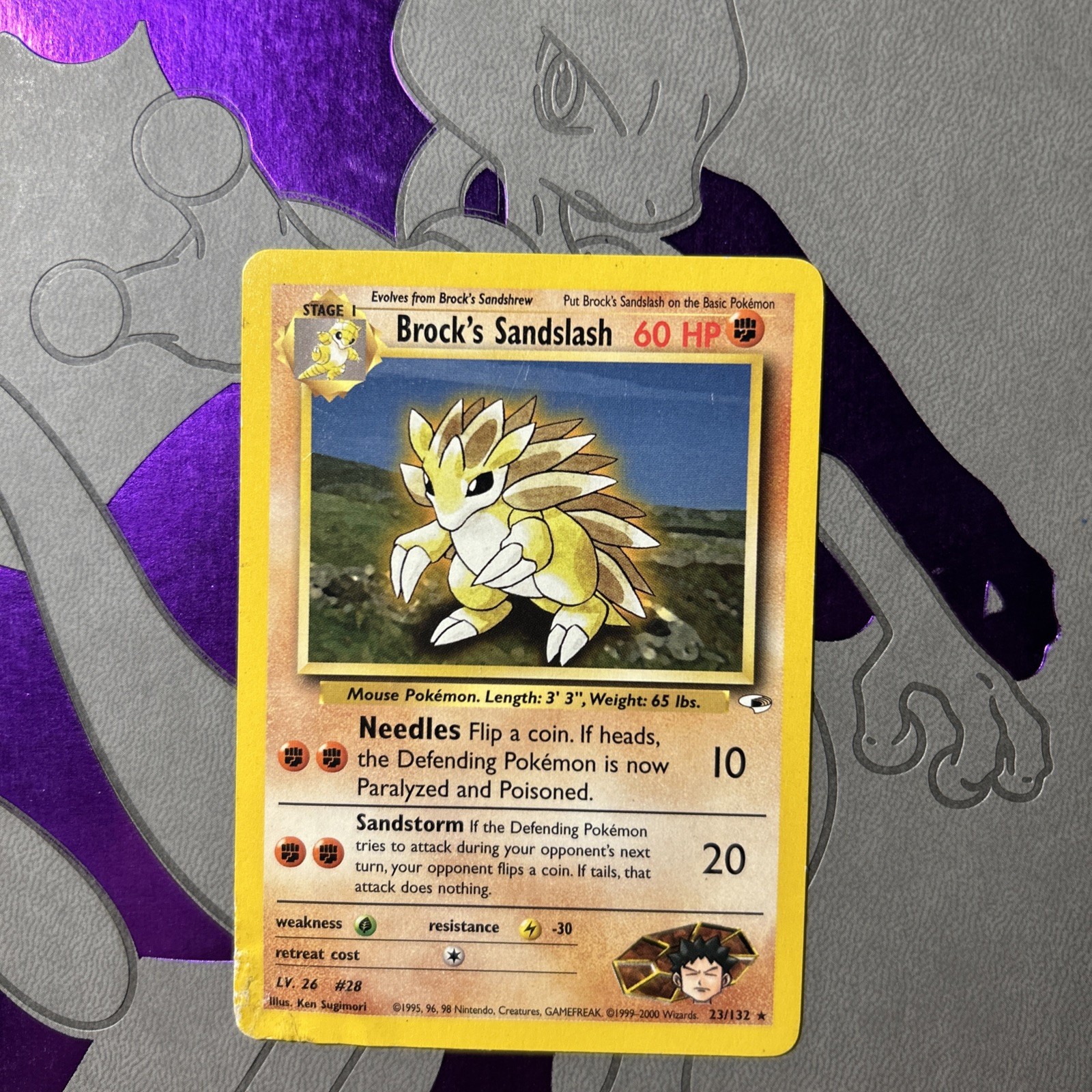 Gym Hero's Brock's Sandslash Rare Pokémon 23/132 - HP