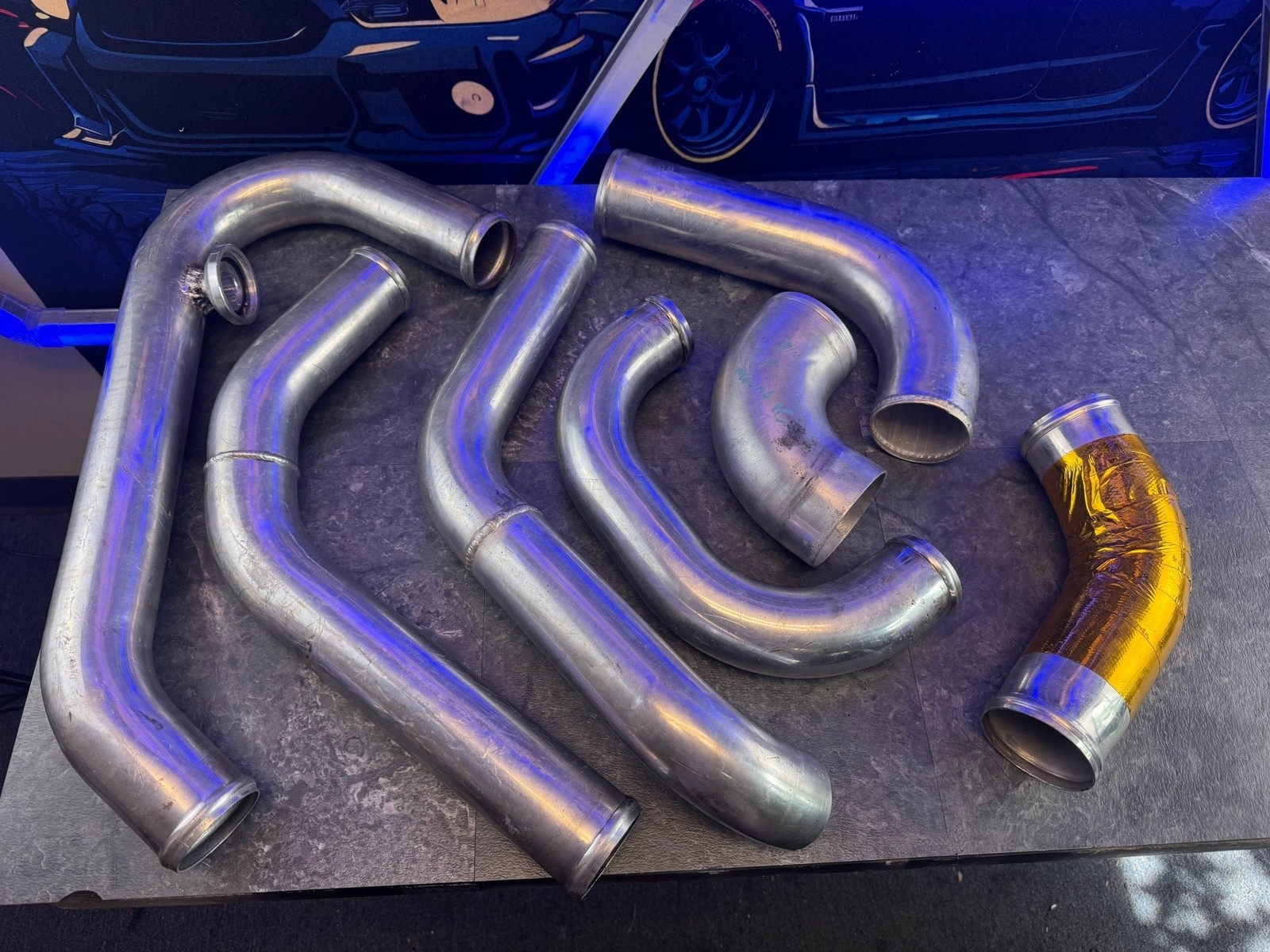 Automotive Intercooler Air Piping Kit Miscellaneous Pipes Varying Sizes 2.5-3.5