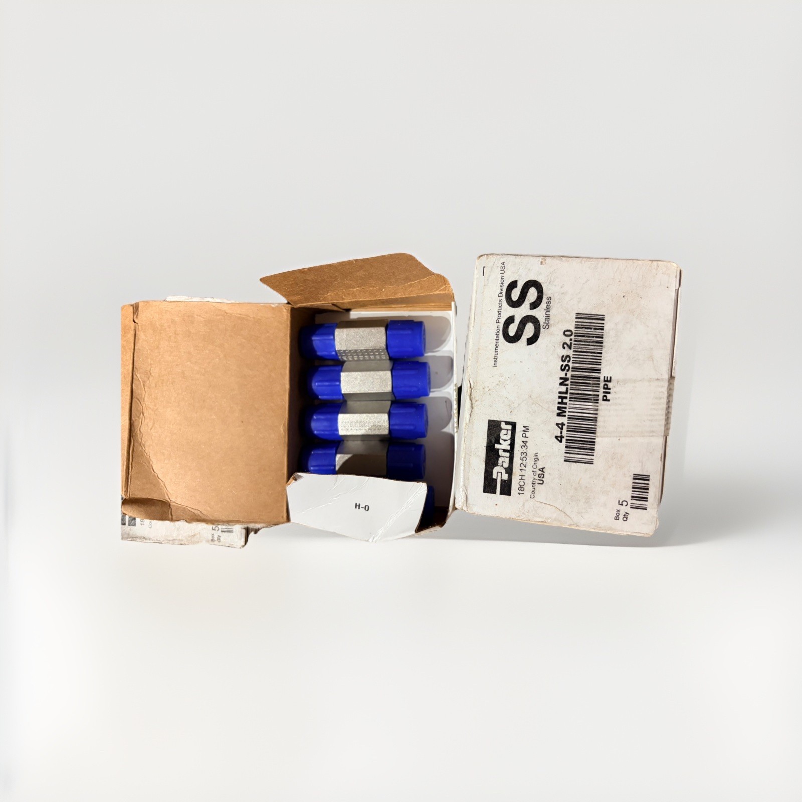(12 boxes of 5 each) Parker 4-4 Mhln-Ss 3.0 1/4\