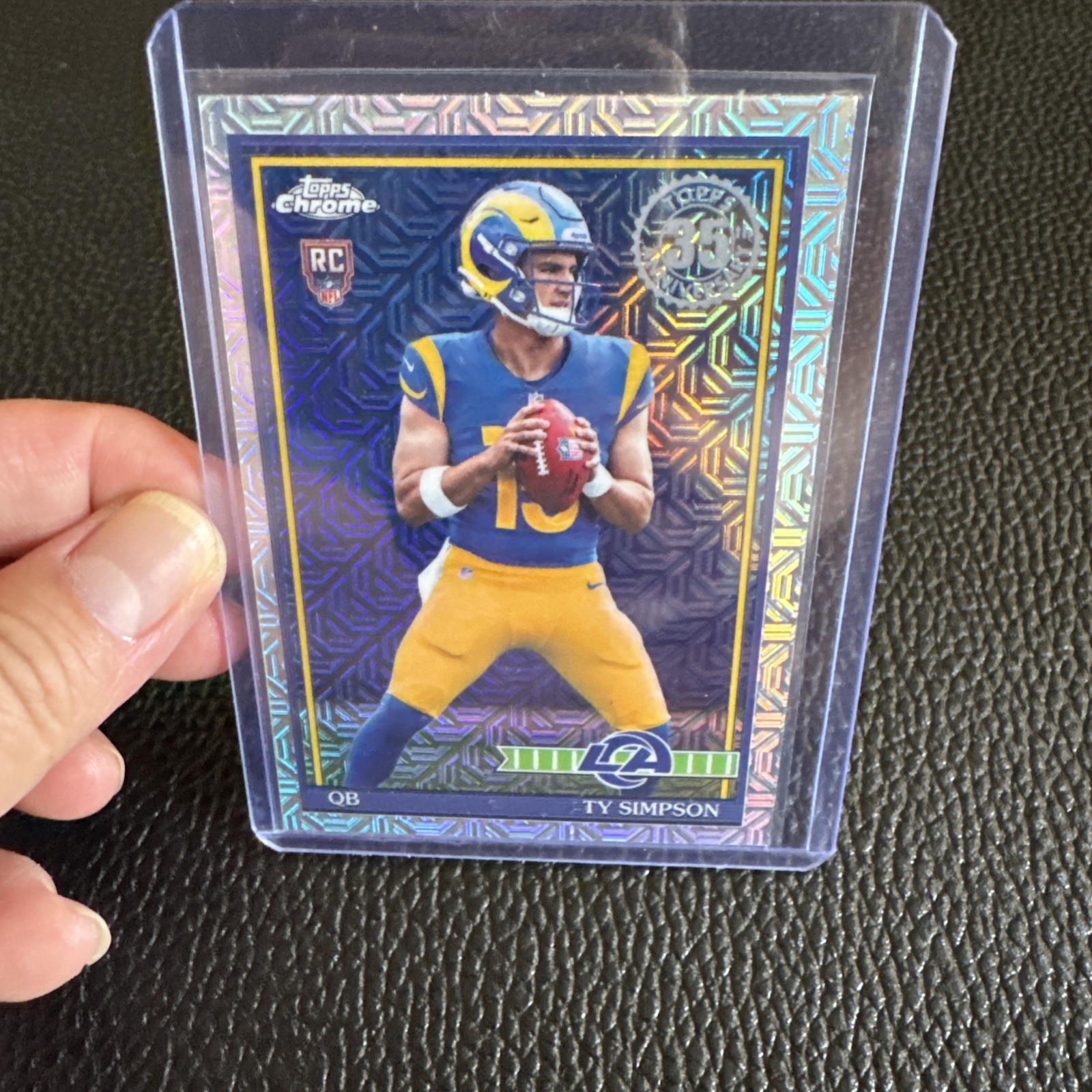 Ty Simpson 2026 Topps Flagship 1991 Topps Chrome Mojo Refractor RC Rams #91TRC-2