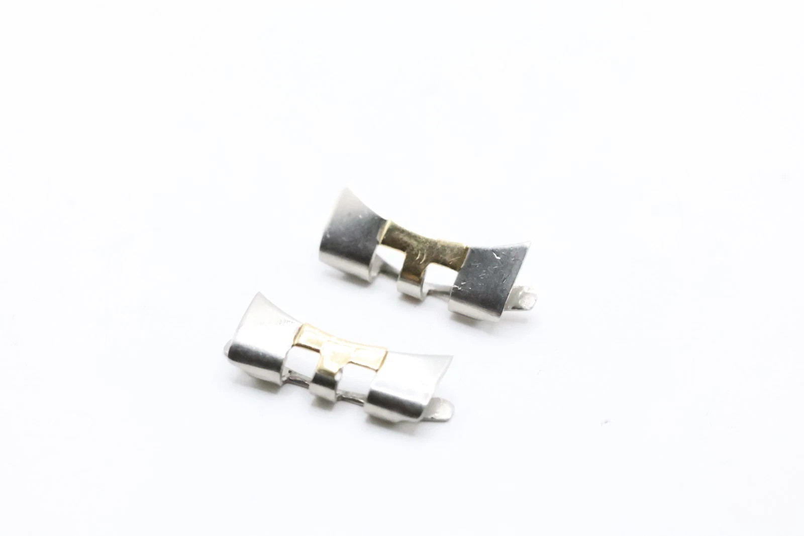 Authentic Vintage Rolex End Links 14k Yellow Gold & Stainless Steel 19mm #322