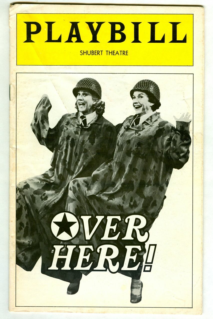 Vintage 1974 OVER HERE at Shubert Theatre BROADWAY Playbill ANDREWS SISTERS