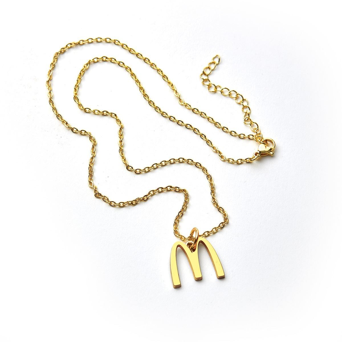 McDonald\'s Gold Plated Golden Arches Necklace - NEW