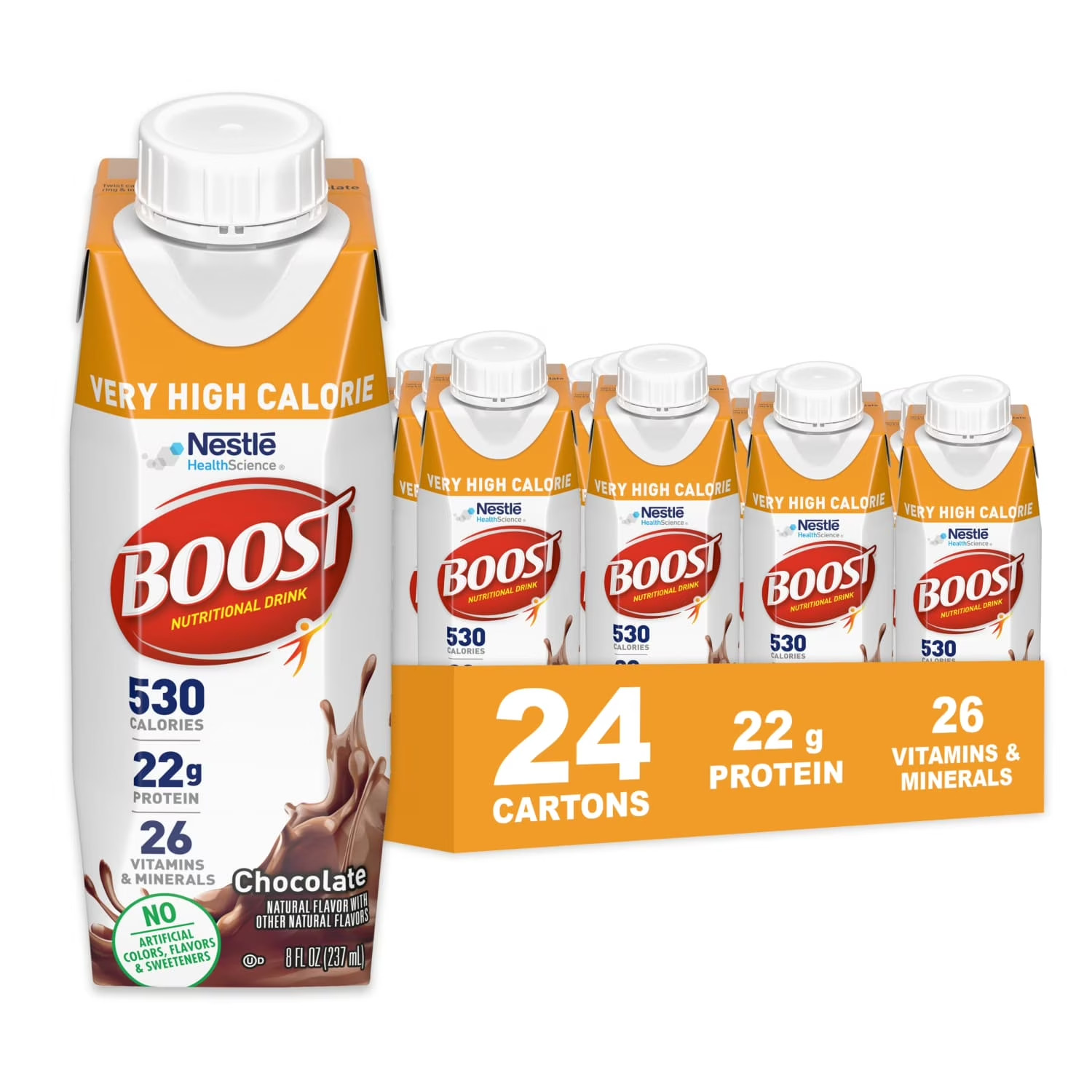 Nestle BOOST Very High Calorie Chocolate Nutritional Drink 8 oz 24 Pack New Nestle BOOST Very High Calorie Chocolate Nutritional Drink 8 oz 24 Pack New