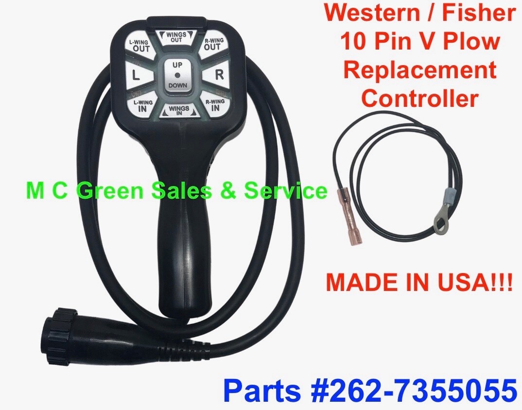 NEW CONTROLLER WESTERN MVP V PLOW HANDHELD CONTROL RND BLACK PLUG 96462 W/MOUNT