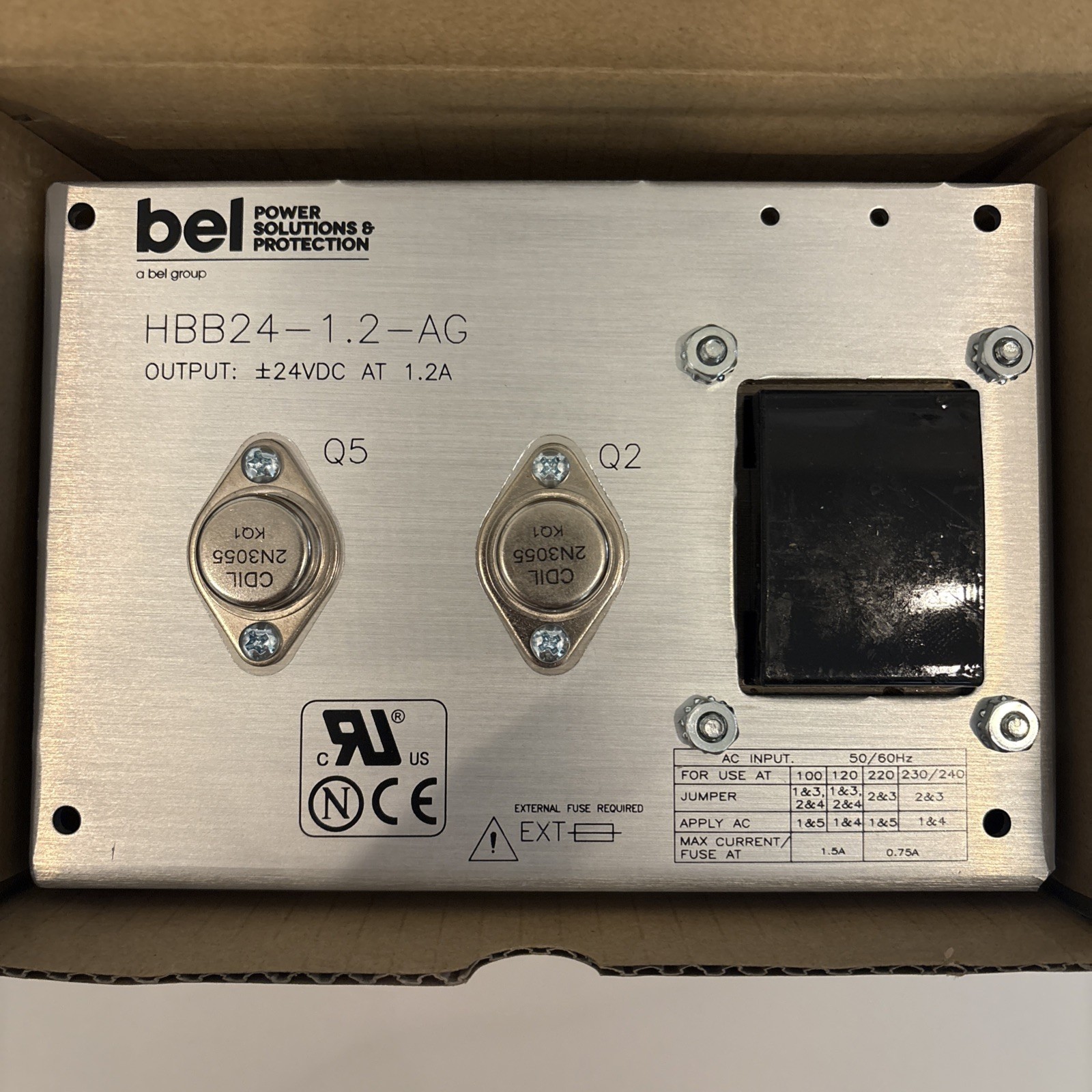 BEL Power HBB24-1.2-AG NEW Linear Power Supply - Neve, WSW, etc.  bi-polar 24V