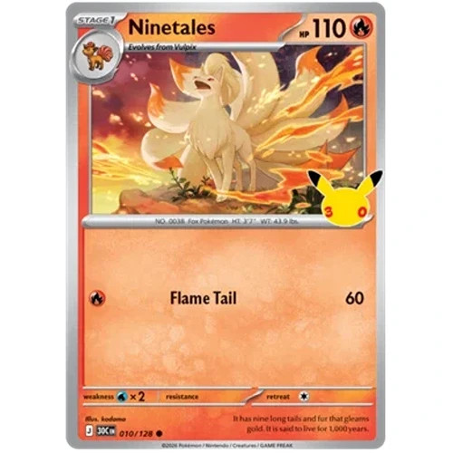 Ninetales 010/128 30th Celebration Holo Ninetales 010/128 30th Celebration Holo