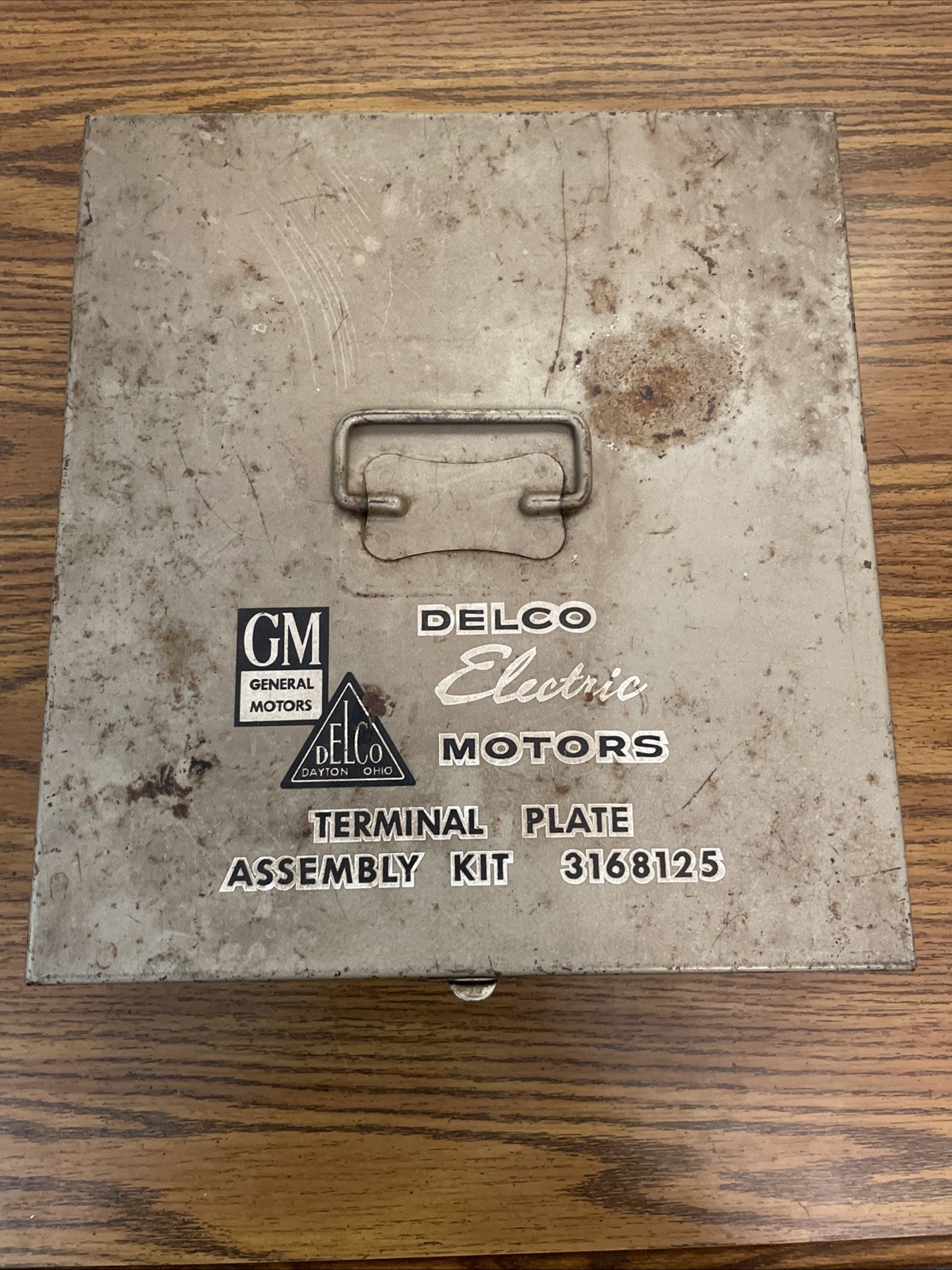 Vtg Delco GM General Electric Motors Assembly kit Terminal Plate Part Metal Box