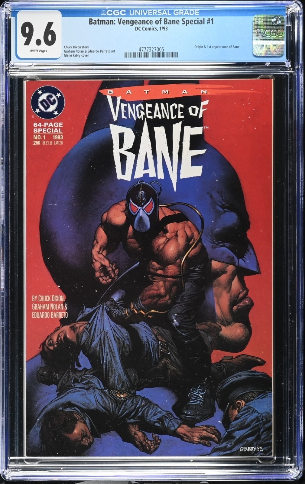 Batman: Vengeance of Bane #1 | CGC 9.6 WP | First Appearance Of Bane | 1st Print