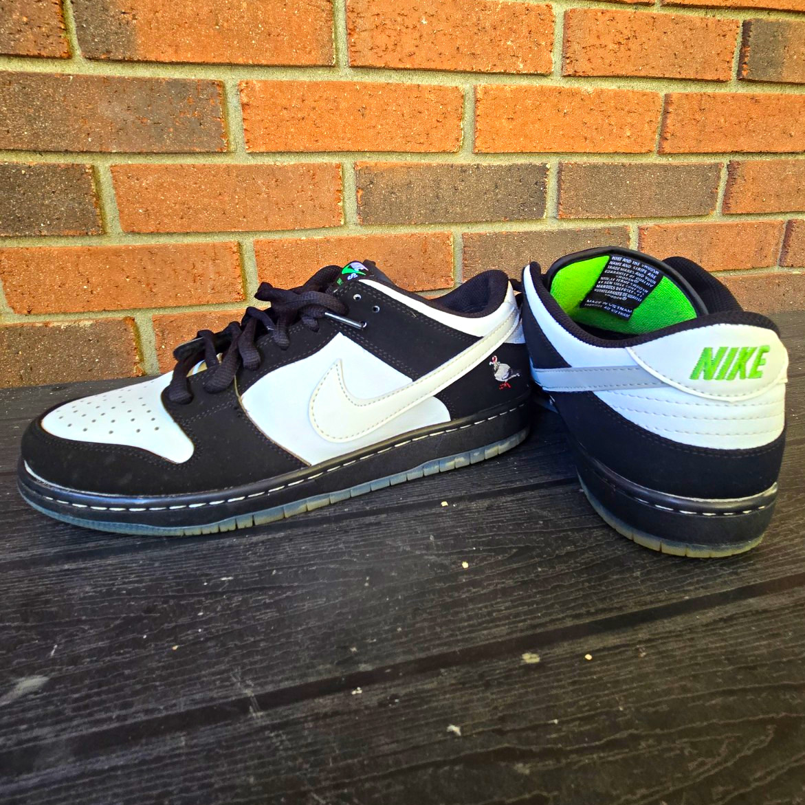 Nike SB Dunk Low Pro x Jeff Staple Panda Pigeon Black/White/Green