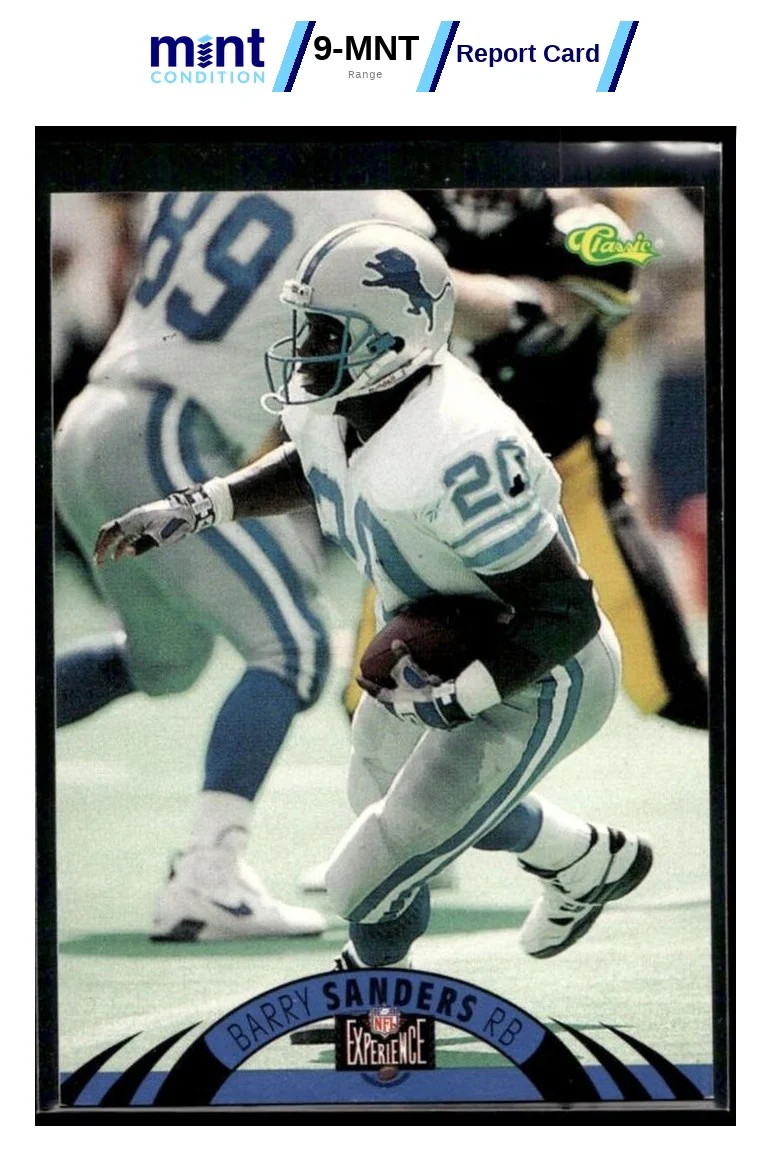 1996 CLASSIC NFL EXPERIENCE BARRY SANDERS 11 GEM MINT MCG 10 DETROIT LIONS